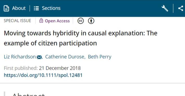 Moving towards hybridity--screenshot of the new SPA article